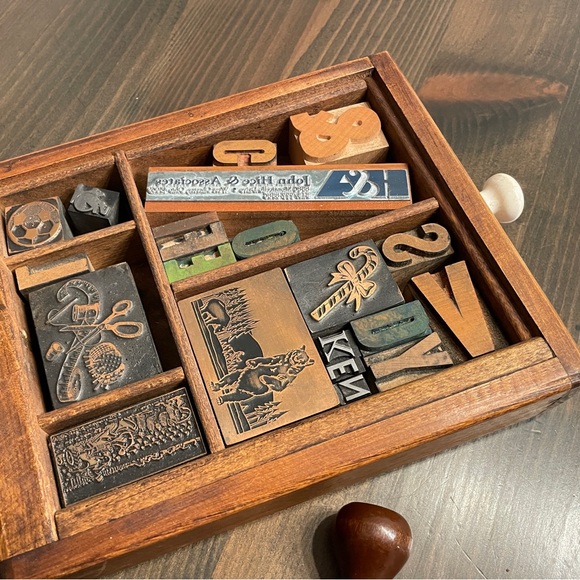 Vintage Copper on Wood Letterpress & More Stamps - Picture 4 of 12